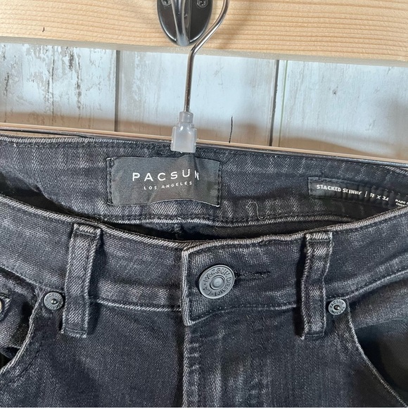 Pacson Los Angeles women’s black distressed size 31x34” jeans - Picture 8 of 12